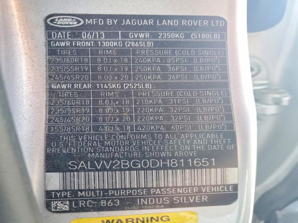 2013 LAND ROVER RANGEROVER Prestige Premium