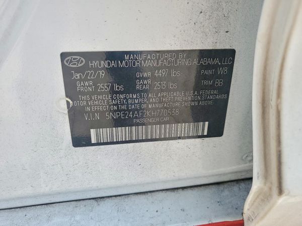 2019 HYUNDAI SONATA