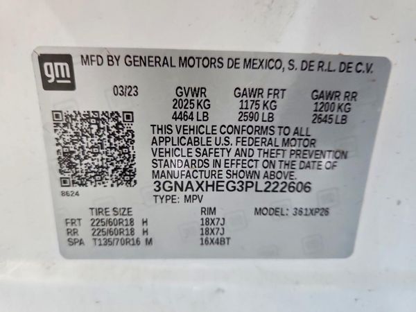 2023 CHEVROLET EQUINOX LS — VINS