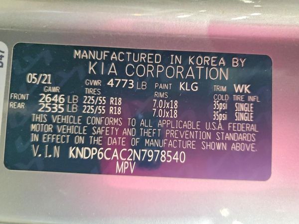 2022 KIA SPORTAGE — VINS