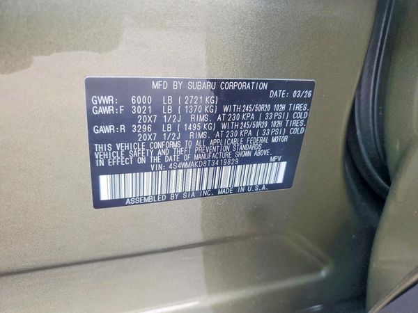 2026 SUBARU ASCENT