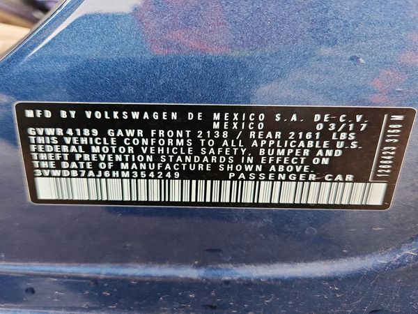2017 VOLKSWAGEN JETTA