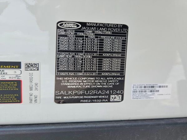 2024 LAND ROVER RANGE ROVER SE