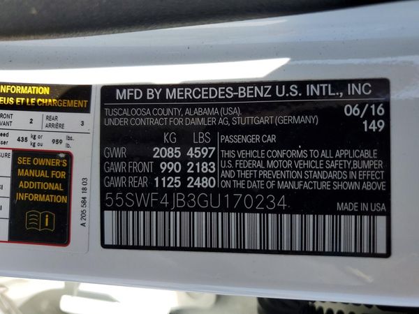 2016 MERCEDES-BENZ C C300