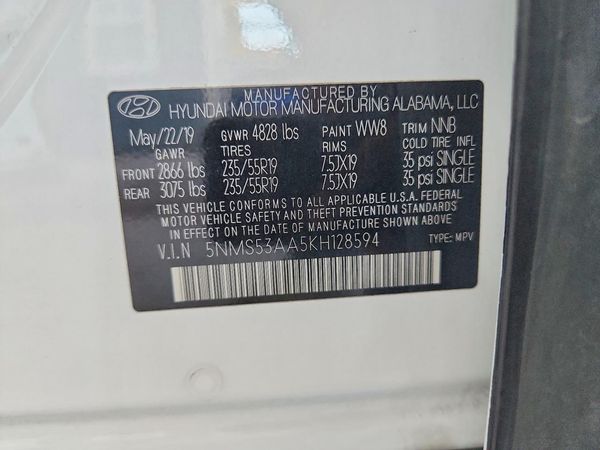 2019 HYUNDAI SANTA FE Limited, Ultimate