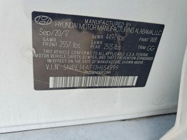 2018 HYUNDAI SONATA — VINS