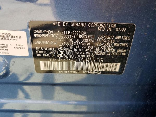2022 SUBARU FORESTER Base Plus