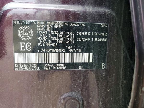 2017 TOYOTA RAV4 XLE