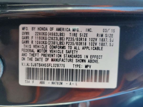 2015 ACURA RDX Technology Package