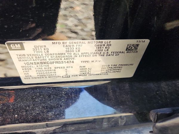 2015 CHEVROLET TAHOE