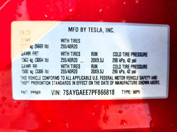2023 TESLA MODEL Y