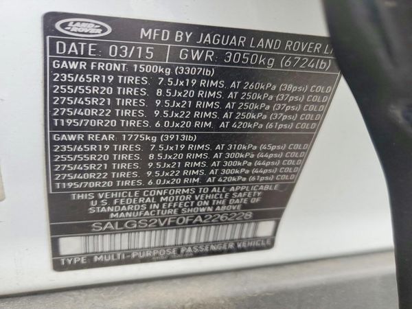 2015 LAND ROVER RANGEROVER HSE