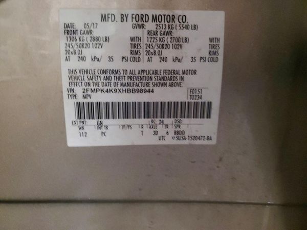 2017 FORD EDGE Titanium