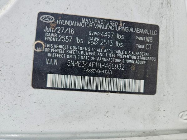 2017 HYUNDAI SONATA