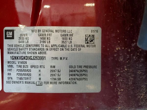 2016 CHEVROLET TRAVERSE 1LT