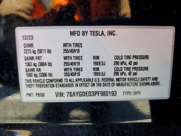 2023 TESLA MODEL Y