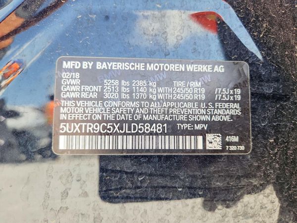 2018 BMW X3 sDrive30i