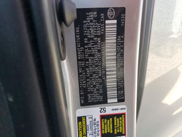 2019 TOYOTA CAMRY L/LE/SE/XLE