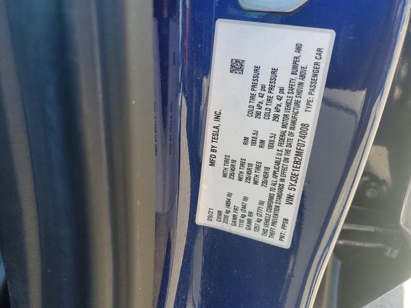 2021 TESLA MODEL 3