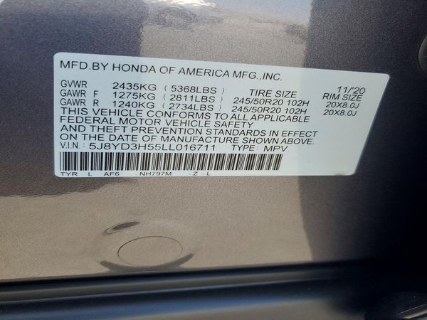 2020 ACURA MDX TECH 7P
