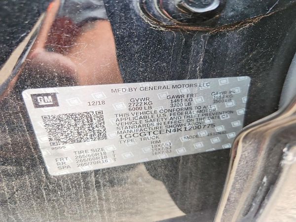 2019 CHEVROLET COLORADO LT