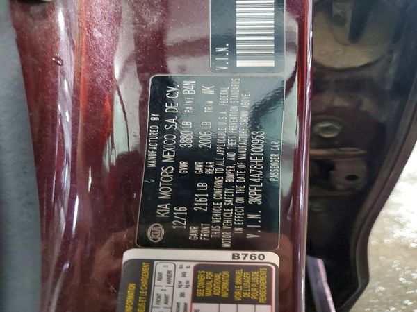 2017 KIA FORTE LX Popular, S