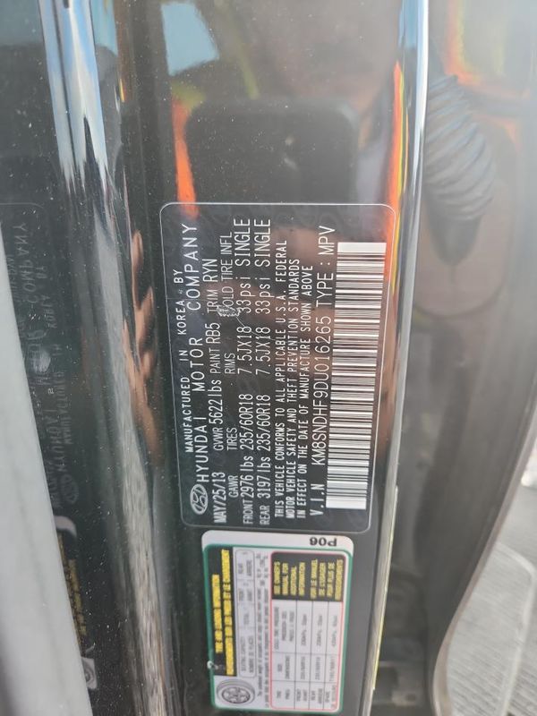 2013 HYUNDAI SANTA FE GLS