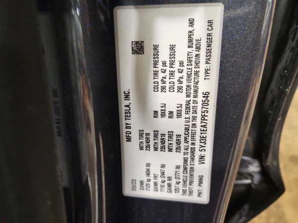 2023 TESLA MODEL 3