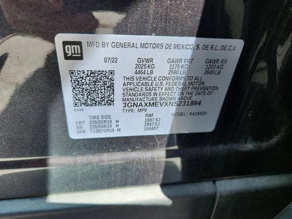 2022 CHEVROLET EQUINOX RS (3LT)