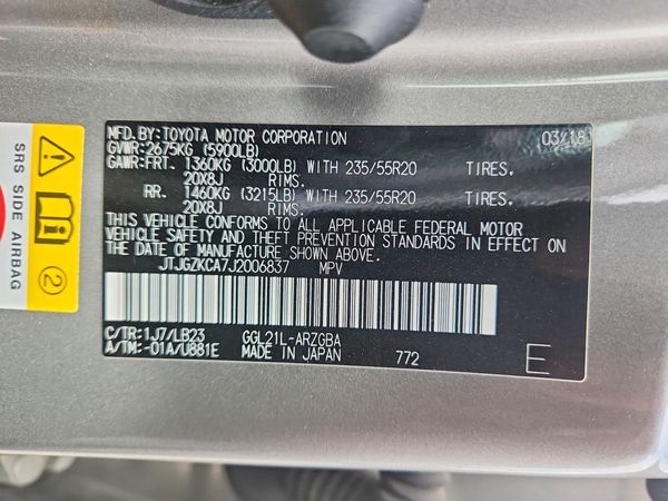 2018 LEXUS RX 350/350 F Sport