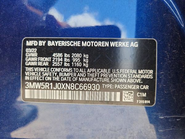 2022 BMW 330I