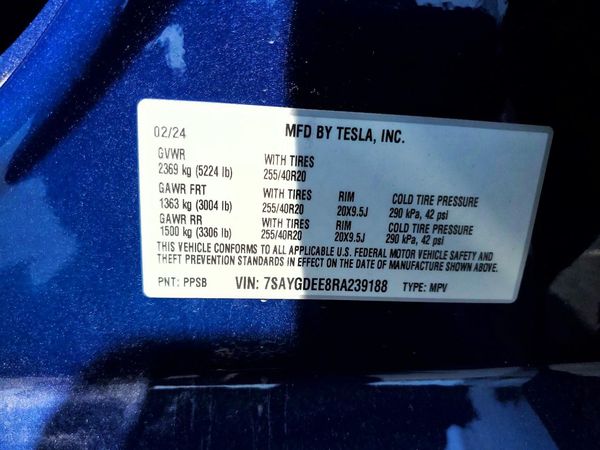 2024 TESLA MODEL Y