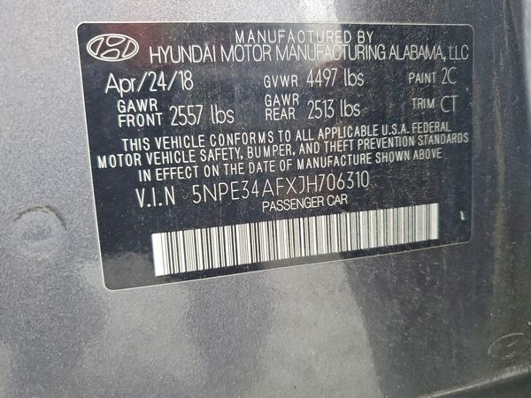 2018 HYUNDAI SONATA