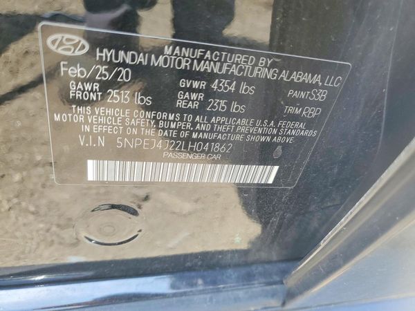 2020 HYUNDAI SONATA