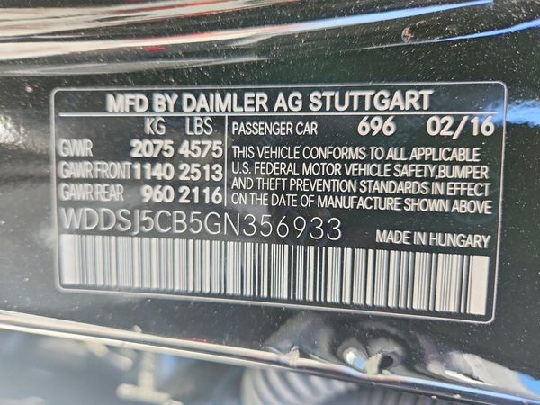 2016 MERCEDES-BENZ CLA CLA45-4M AMG