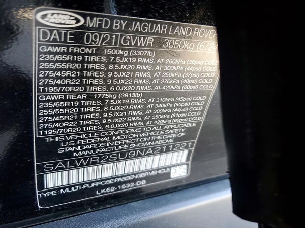 2022 LAND ROVER RANGE ROVER SPORT HSE Silver Edition