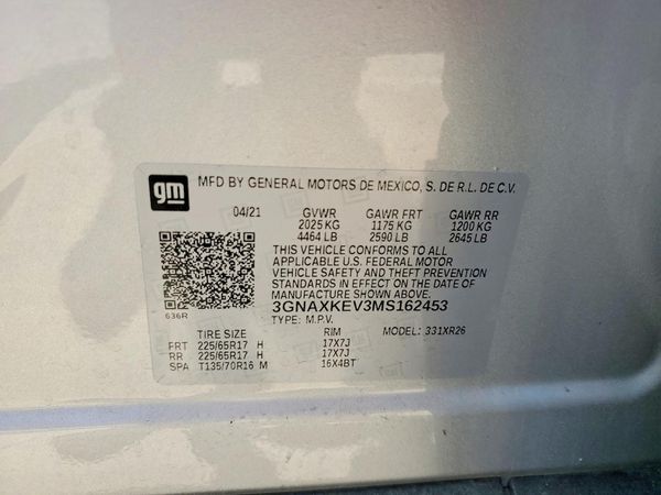 2021 CHEVROLET EQUINOX LT (1LT)