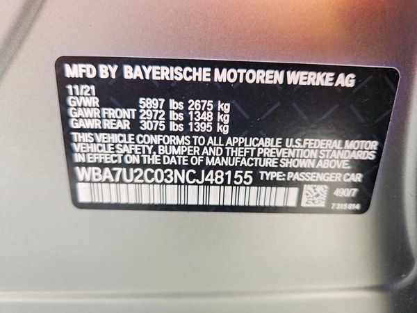 2022 BMW 750 xDrive