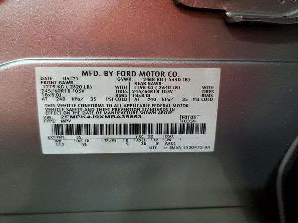 2021 FORD EDGE SEL