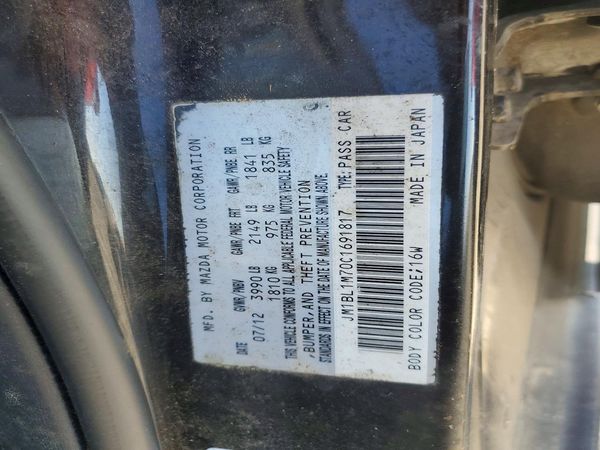 2012 MAZDA 3 Grand Touring/GT — VINS