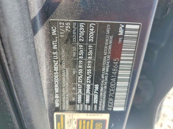 2013 MERCEDES-BENZ GL GL450 4MATIC