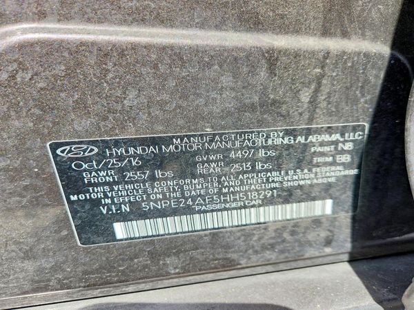 2017 HYUNDAI SONATA