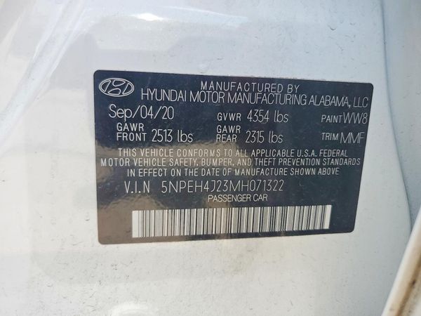2021 HYUNDAI SONATA