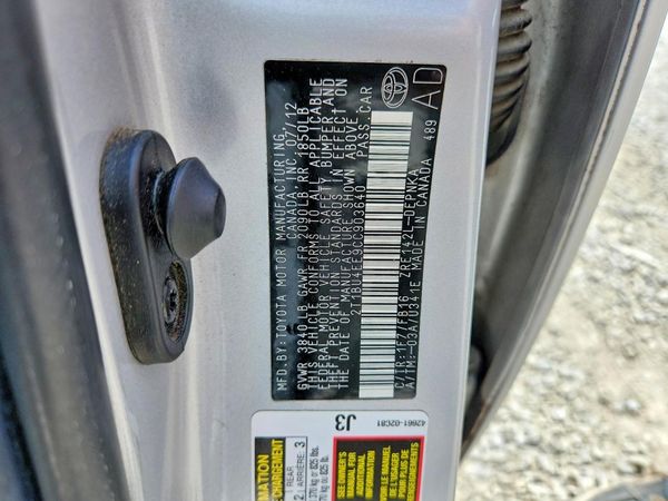 2012 TOYOTA COROLLA