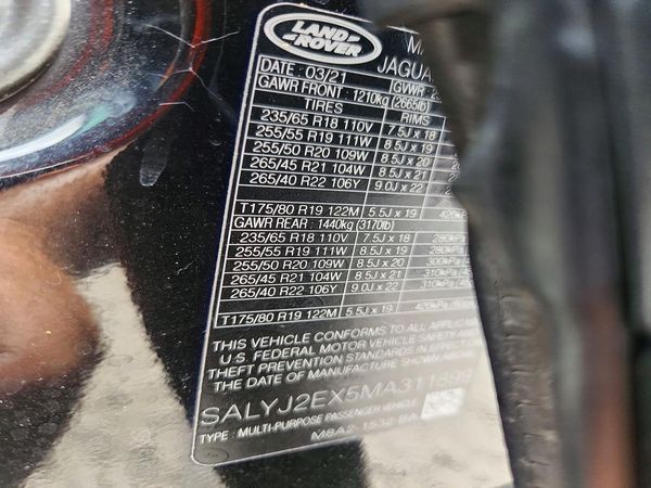 2021 LAND ROVER RANGE ROVER VELAR S