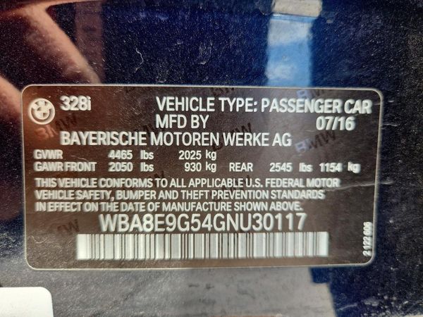 2016 BMW 328 SA