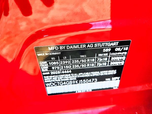 2019 MERCEDES-BENZ GLA GLA250-4M