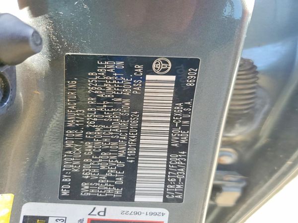 2014 TOYOTA CAMRY SOLA Hybrid — VINS
