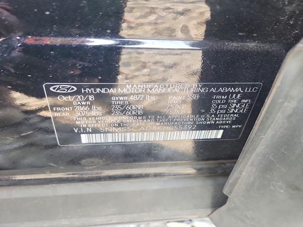 2019 HYUNDAI SANTA FE Limited, Ultimate