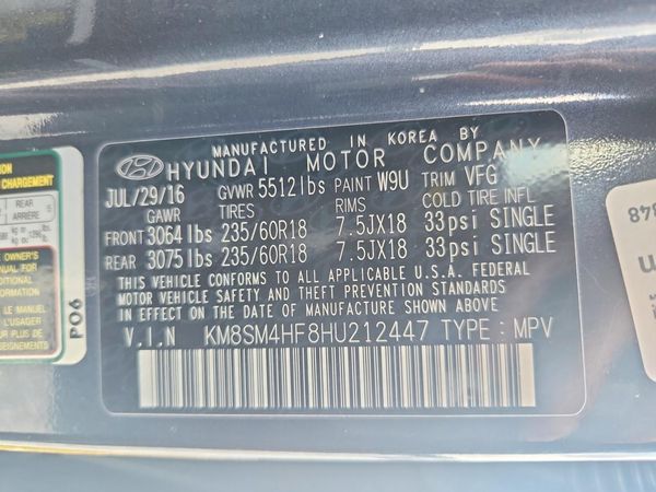 2017 HYUNDAI SANTA FE GI